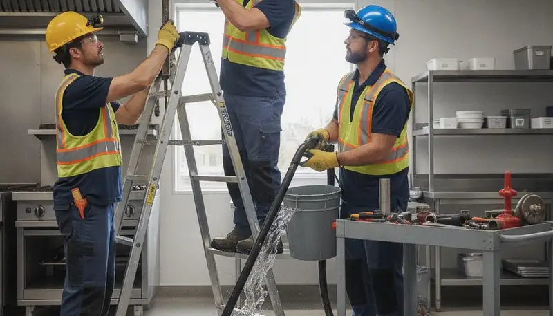 Emergency plumber repairing a burst pipe in Baltimore, MD for fast 24/7 service