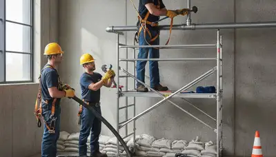 Emergency plumber repairing burst pipe in Baltimore, MD home