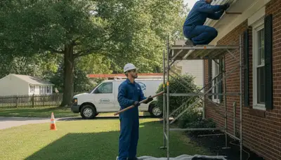 Baltimore, MD plumber repairing a leak for a residential plumbing service