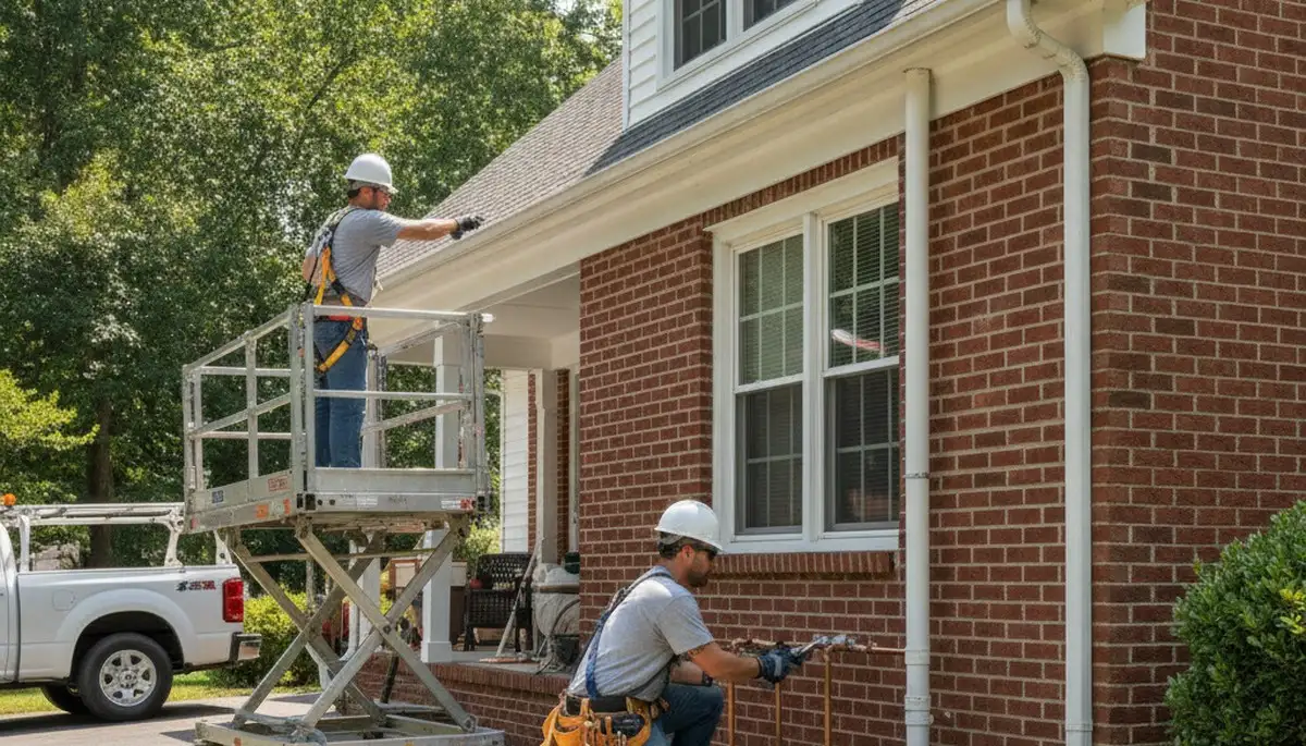 Baltimore, MD plumber repairing a residential pipe for plumbing service