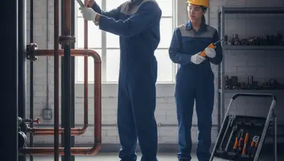 Baltimore, MD plumber repairing a residential pipe for plumbing repair service