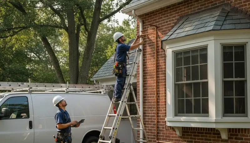 Baltimore, MD plumber repairing a leak for a local plumbing service