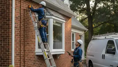 Baltimore, MD plumber repairing a residential pipe for plumbing service