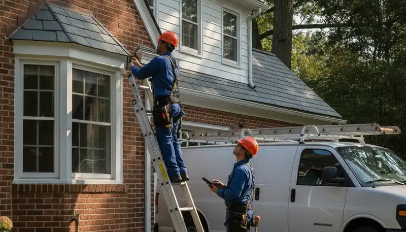 Baltimore, MD plumber repairing a leaking pipe for a home plumbing service