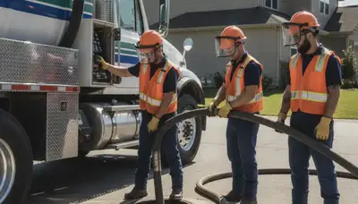Baltimore, MD plumber pumping septic tank for residential plumbing service
