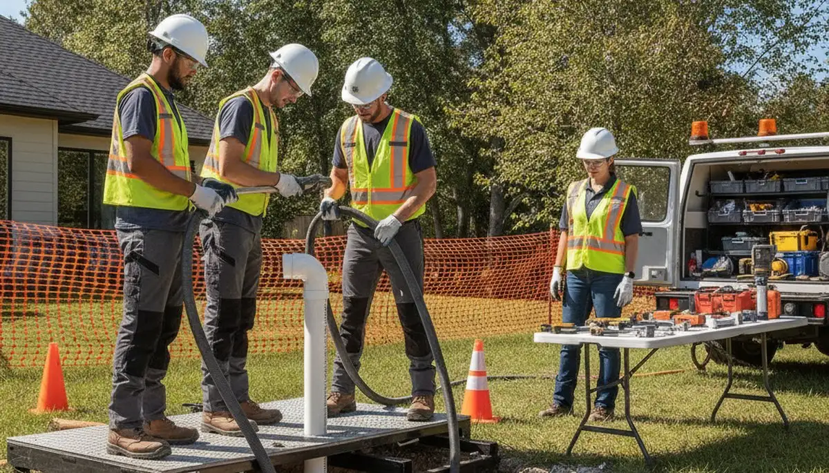 Septic repair team servicing Baltimore, MD homes with drain inspection and system assessment